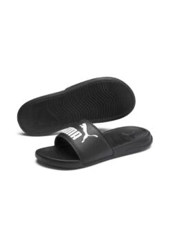 Puma Popcat - Badslippers - Black/White -Mode Kledingwinkel 00656e05d46d45c58eb2cde72520f9a3