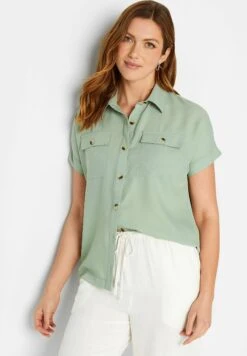 Pocket - Overhemdblouse - Green