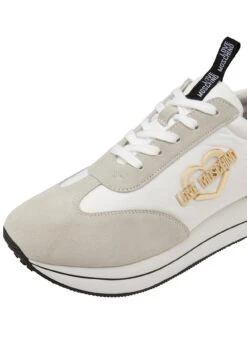 LOVE MOSCHINO Sneakers Laag - Bianco Beige -Mode Kledingwinkel 02a7fe5e3fa6490b84db2757d21ee60d