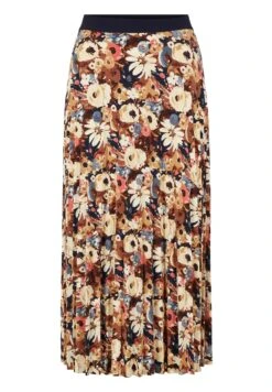 Tom Tailor Plooirok - Beige Large Floral Design -Mode Kledingwinkel 031052c4c127428587faa9e7c4997bd6