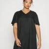 ONLY CARMAKOMA Carchantal V Neck Knee Dress - Jurk - Black -Mode Kledingwinkel 045ba3a2ab254794990011016c607623