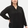 Zizzi Long Sleeved - Blouse - Black -Mode Kledingwinkel 052f7ae9162e4bad9ffe488a1e848027