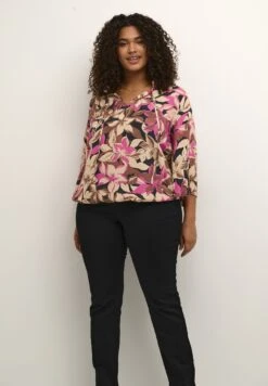 Dory - Blouse - Shoking Pink Flower Print
