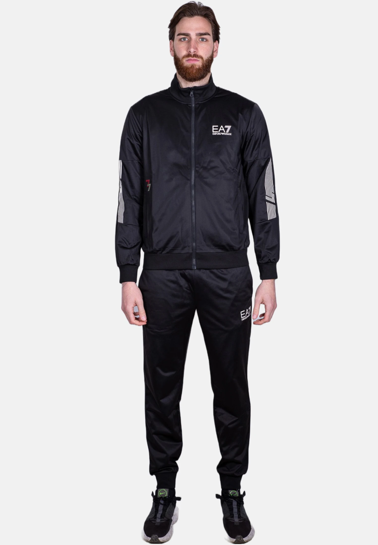 EA7 Emporio Armani Tuta 7 Lines Set - Trainingspak - Nero 3 EA7 Emporio Armani Tuta 7 Lines Set - Trainingspak - Nero