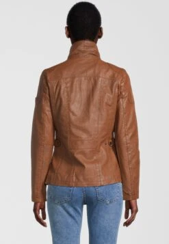 H.I.S Mit Reverskragen - Leren Jas - Cognac -Mode Kledingwinkel 06e0b27ff6bf4d009d1ee99d337d6415