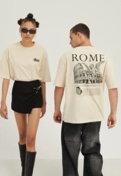 Nieuwe uitgaven 23 YOURTURN Rome Tee Unisex - T-Shirt Print - Mottled Light Brown