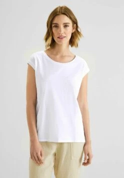 STREET ONE Mit Detail - T-Shirt Basic - Weiß