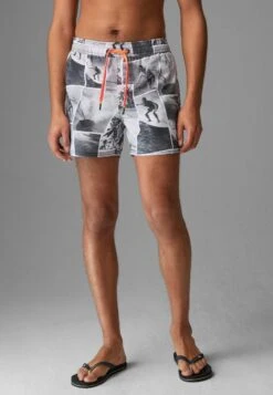 BOGNER FIRE+ICE Nelson - Zwemshorts - Grau Off White