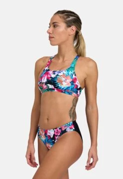 Arena Feel Flower Set - Bikini - Black Black Multi
