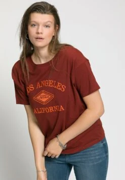 T-Shirt Print - Kastanienrot