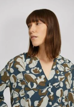 Tom Tailor Blouse - Blue Sepia Floral Design -Mode Kledingwinkel 0a1a7b7388254cd2966e10e1e0a0732c
