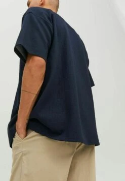 Jack & Jones Kurzarm Seersucker Freizeit - Overhemd - Navy Blazer -Mode Kledingwinkel 0cf9f9c4685846048480e074b639d84e