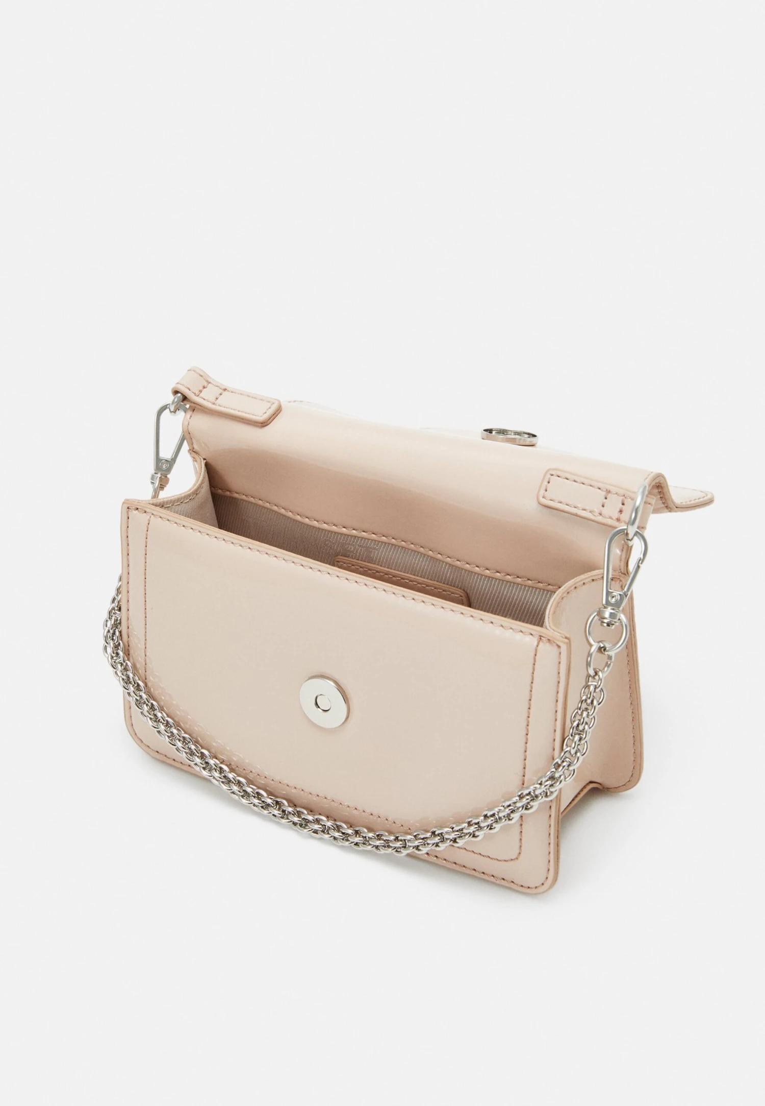 TWINSET Tracolla Patta Dettaglio Oval Strass Vernice - Schoudertas - Iced Coffee 5 TWINSET Tracolla Patta Dettaglio Oval Strass Vernice - Schoudertas - Iced Coffee - Afbeelding 3