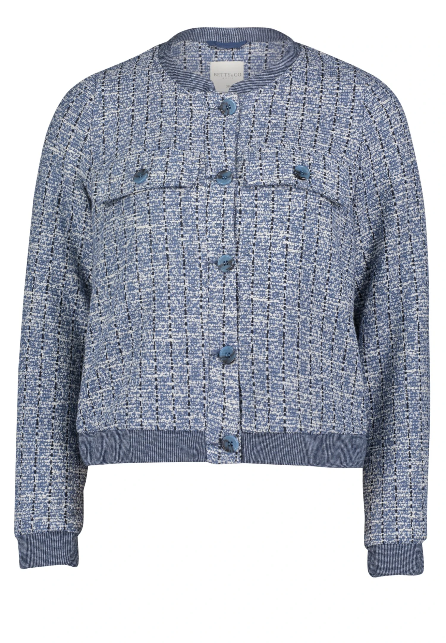 Mit Rundhalsausschnitt - Lichte Jas - Light Blue Dark Blue 8 Mit Rundhalsausschnitt - Lichte Jas - Light Blue Dark Blue - Afbeelding 6