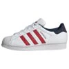Adidas Originals Superstar- Sneakers Laag - Cloud White Better Scarlet Night Indigo -Mode Kledingwinkel 11e9449eb3914a2fb928013bc921add8