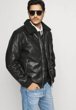 Lindbergh Jacket - Imitatieleren Jas - Black -Mode Kledingwinkel 12921f836cae4237a6eb71c559596298