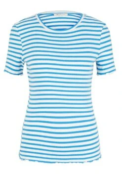 TOM TAILOR Denim Mit Streifen - T-Shirt Print - White Mid Blue Stripe 14 TOM TAILOR Denim Mit Streifen - T-Shirt Print - White Mid Blue Stripe -Mode Kledingwinkel 1536c7f11b5d4e379462baa90285f953