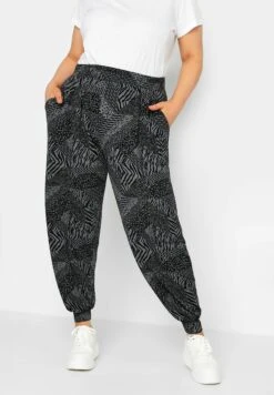 Animal Cuffed Harem- Trainingsbroek - Black