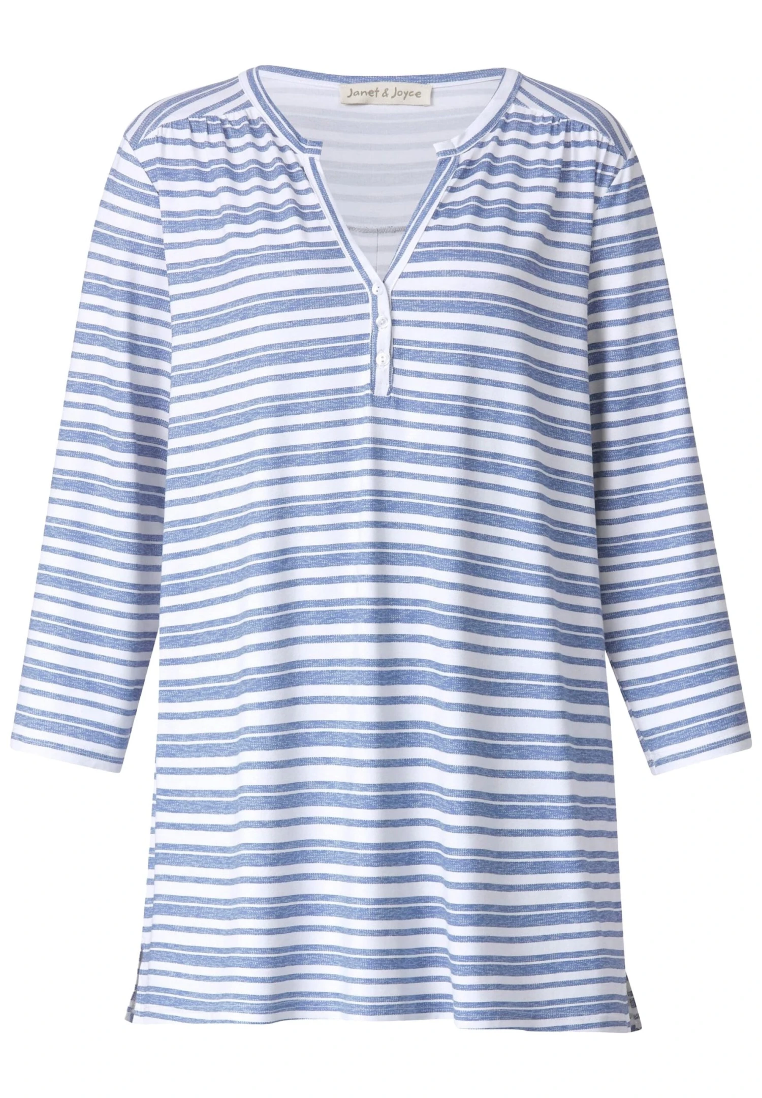 Longsleeve - BlauWeiß 4 Longsleeve - BlauWeiß - Afbeelding 2