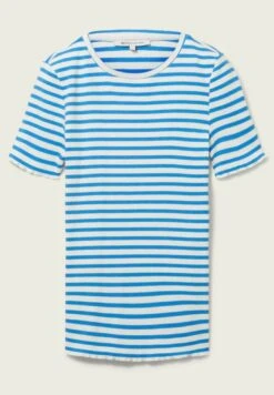 TOM TAILOR Denim Mit Streifen - T-Shirt Print - White Mid Blue Stripe 17 TOM TAILOR Denim Mit Streifen - T-Shirt Print - White Mid Blue Stripe -Mode Kledingwinkel 1a2a521ea4e5486d92f11739c2d5b825
