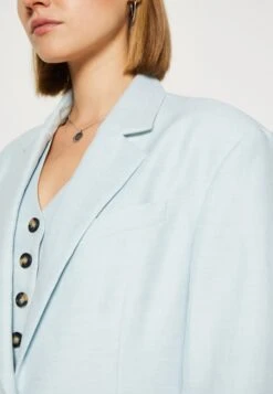 Allen - Halflange Jas - Light Blue -Mode Kledingwinkel 1bcb35b8102d45fab93f223a60ecae9e