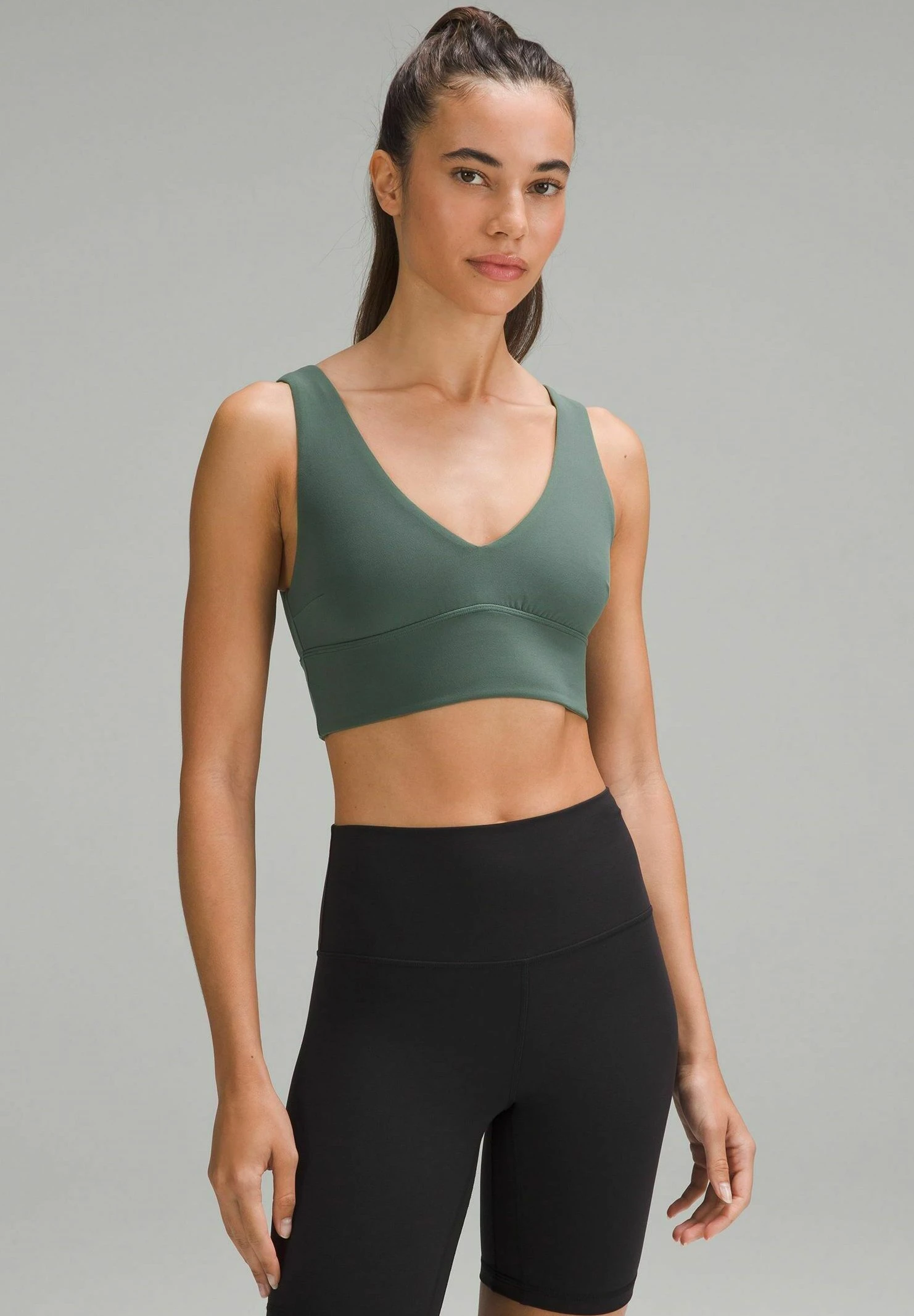 Lululemon Align V-Neck C/D Black - Sport-Bh Met Light Support - Dark Forest 3 Lululemon Align V-Neck C/D Black - Sport-Bh Met Light Support - Dark Forest
