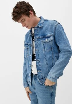 S.Oliver Poches Poitrine - Spijkerjas - Hellblau