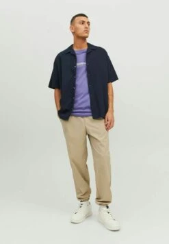 Jack & Jones Kurzarm Seersucker Freizeit - Overhemd - Navy Blazer -Mode Kledingwinkel 1dfde3a97fd94c6688fe433df0bdc660