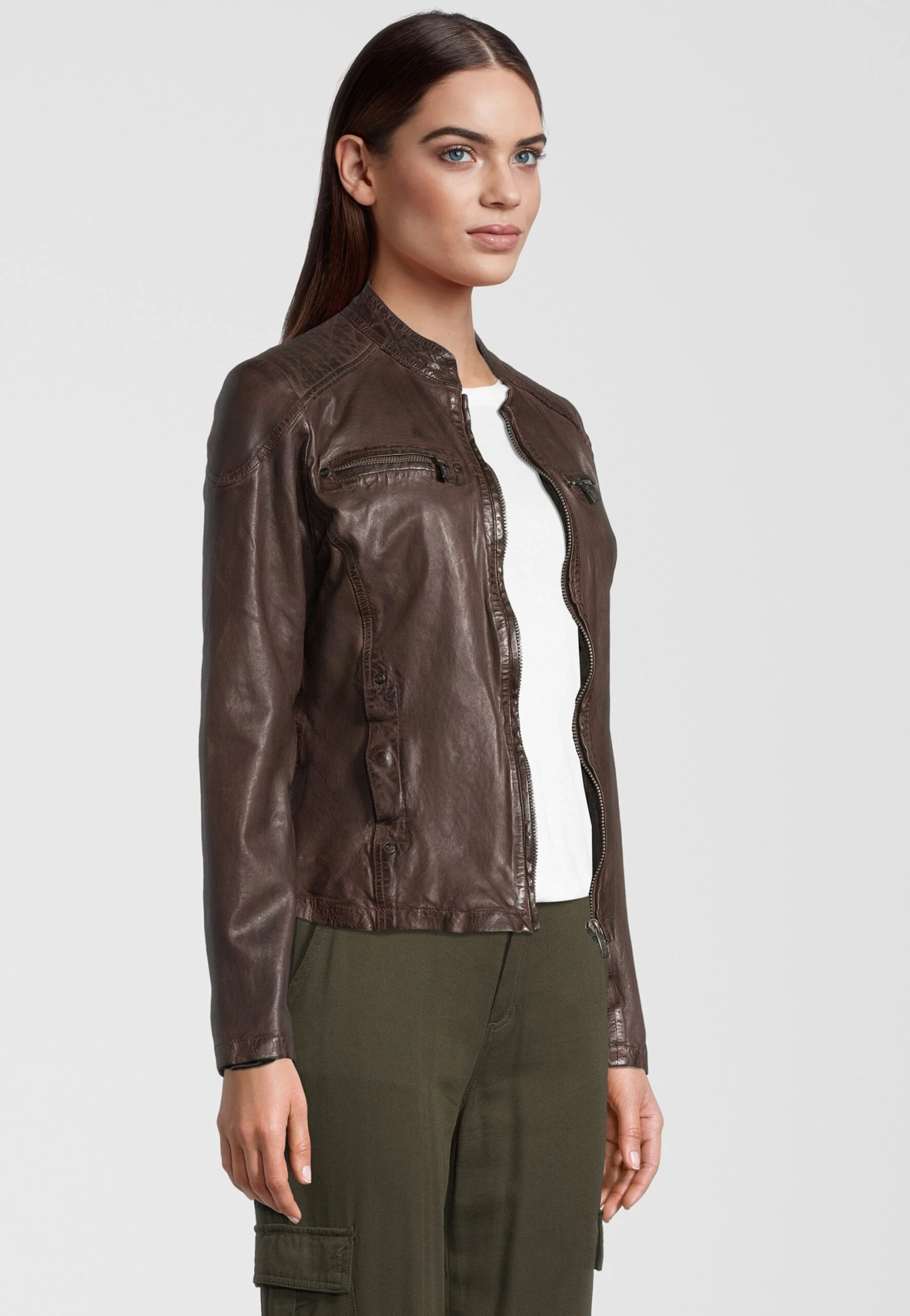 Buffalo Leren Jas - D Brown 5 Buffalo Leren Jas - D Brown - Afbeelding 3