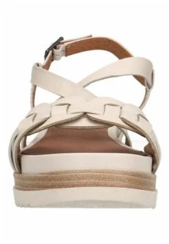 Mit Geflochtenen Riemchen - Sandalen Met Sleehak - Weiß -Mode Kledingwinkel 22735856e9d14782abc0fce9b2dbb6f5