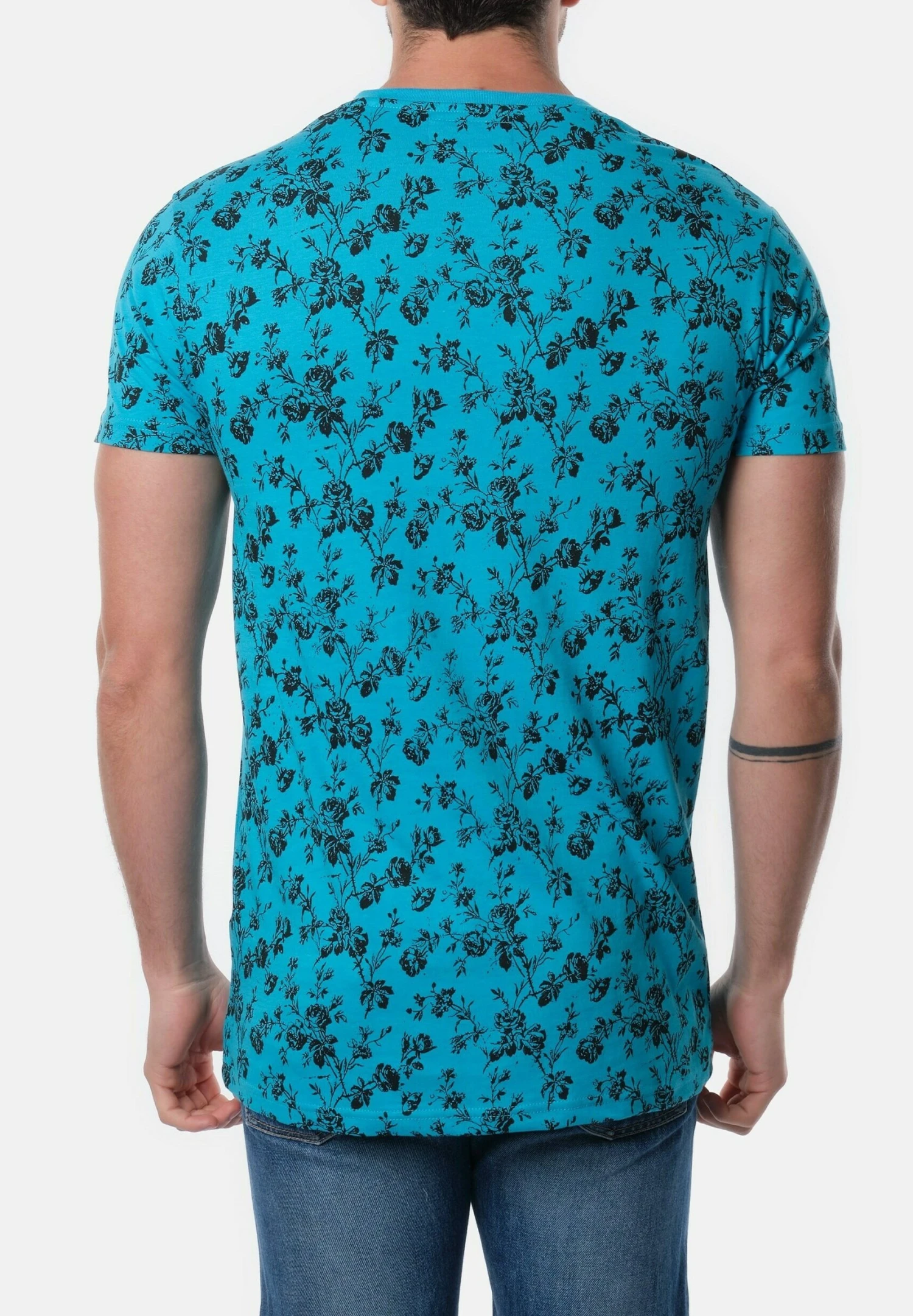T-Shirt Print - Bleu Turquoise 5 T-Shirt Print - Bleu Turquoise - Afbeelding 3