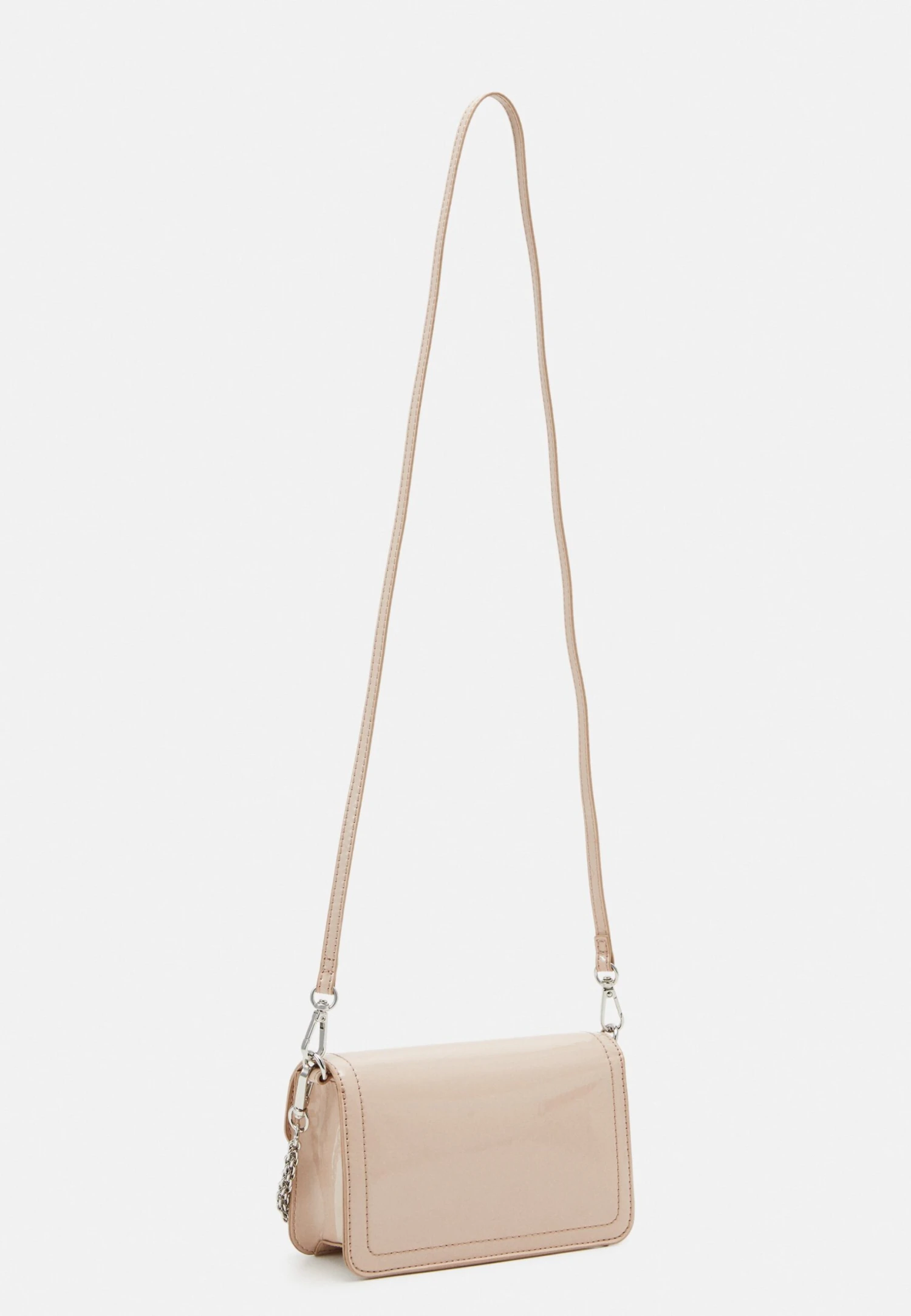 TWINSET Tracolla Patta Dettaglio Oval Strass Vernice - Schoudertas - Iced Coffee 4 TWINSET Tracolla Patta Dettaglio Oval Strass Vernice - Schoudertas - Iced Coffee - Afbeelding 2