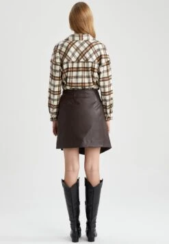 DeFacto Wikkelrok - Brown -Mode Kledingwinkel 233a6d74b3974e5c8e777041bbbd535b