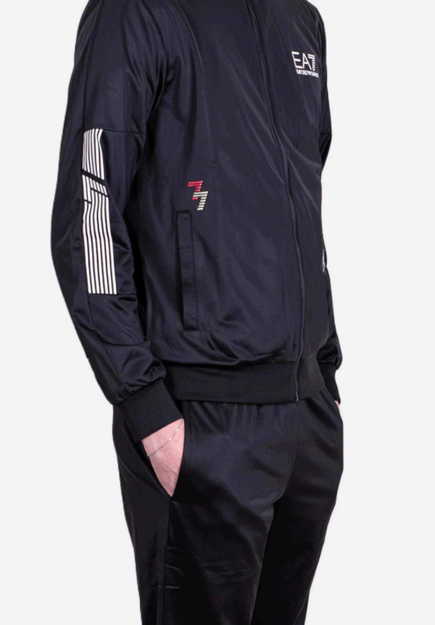 EA7 Emporio Armani Tuta 7 Lines Set - Trainingspak - Nero 5 EA7 Emporio Armani Tuta 7 Lines Set - Trainingspak - Nero - Afbeelding 3