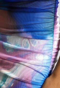 BERSHKA Asymmetric Print - Etui-Jurk - Light Blue -Mode Kledingwinkel 24e8b4b7daa34c1197b0b962389a5063