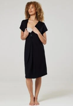 Happy Mama Nursing- Nachtjapon - Black -Mode Kledingwinkel 255b9b4624ee4e2a8b309358bfb2e12c