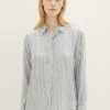 Tom Tailor Overhemdblouse - Navy White Dobby Stripe