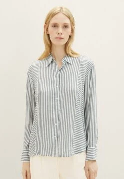 Tom Tailor Overhemdblouse - Navy White Dobby Stripe