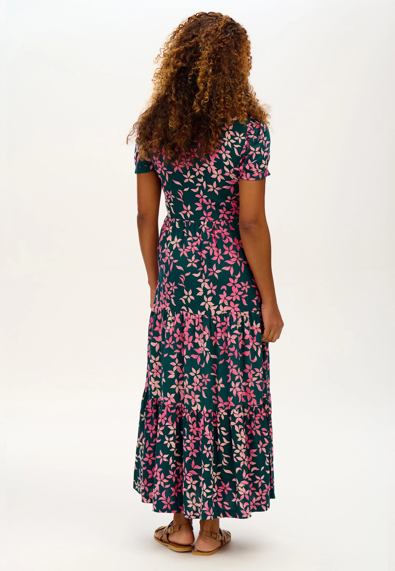 Sugarhill Brighton Portia Batik - Maxi-Jurk - Teal 4 Sugarhill Brighton Portia Batik - Maxi-Jurk - Teal - Afbeelding 2