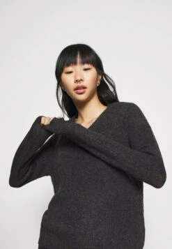 ONLY Onlcamilla - Trui - Dark Grey Melange -Mode Kledingwinkel 28ab18efdc5c44ef966dc349ec91b025