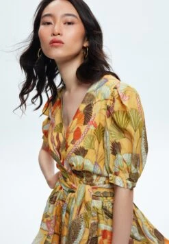 Buff - Jurk - Printed Yellow -Mode Kledingwinkel 2a54637d734b41c3988be814be1f3aaa