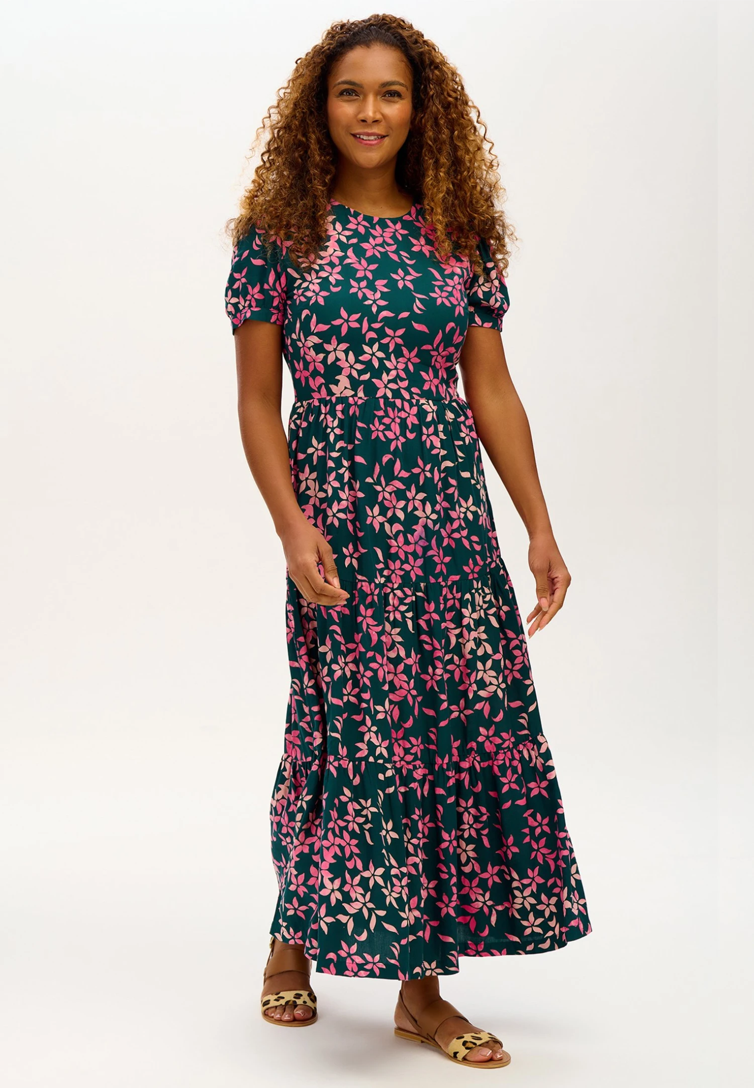 Sugarhill Brighton Portia Batik - Maxi-Jurk - Teal 3 Sugarhill Brighton Portia Batik - Maxi-Jurk - Teal