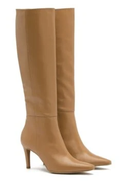 Laarzen Met Hoge Hak - Beige -Mode Kledingwinkel 2bd8c51312224645a9936e805c5b5996