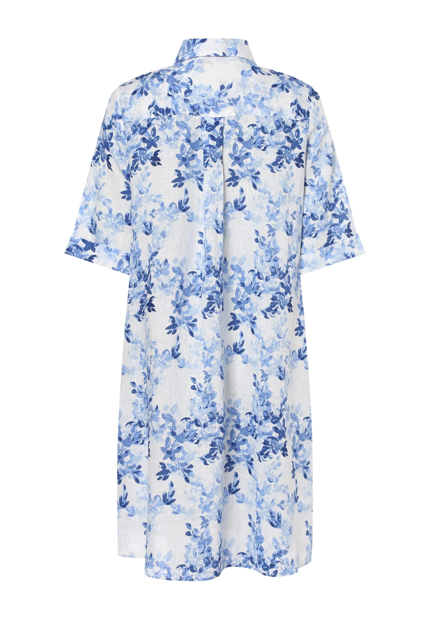 Marie Lund Blousejurk - Weiß Hellblau 4 Marie Lund Blousejurk - Weiß Hellblau - Afbeelding 2