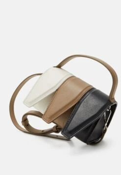Yuzefi Three - Handtas - Offwhite, Schwarz, Braun -Mode Kledingwinkel 2fe0389d313b477495a7cff550d63f59