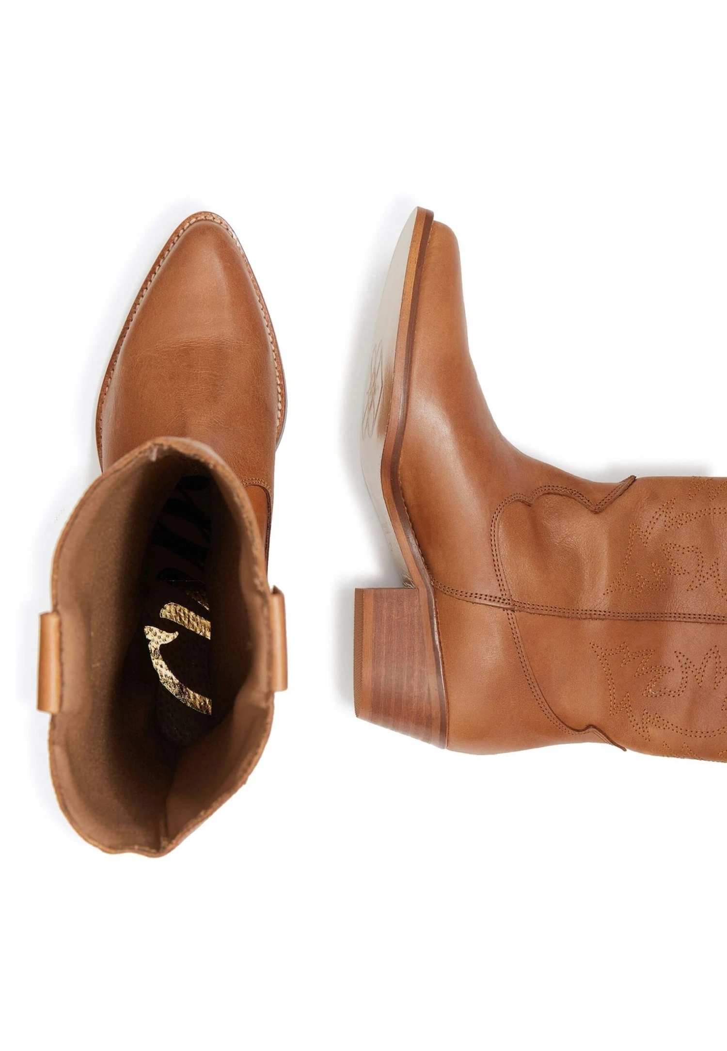 Cowboy-/Bikerlaarsjes - Camel 4 Cowboy-/Bikerlaarsjes - Camel - Afbeelding 2