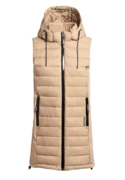 Khujo Weste Becca Matt - Bodywarmer - Beige -Mode Kledingwinkel 3268221335ff44208970b9f998e88234