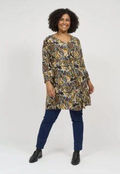 Floral Print - 3/4 Sleeves - Tuniek - Dark Sand 8 Floral Print - 3/4 Sleeves - Tuniek - Dark Sand -Mode Kledingwinkel 3416b64173c7493bb1593566f5d58fc6