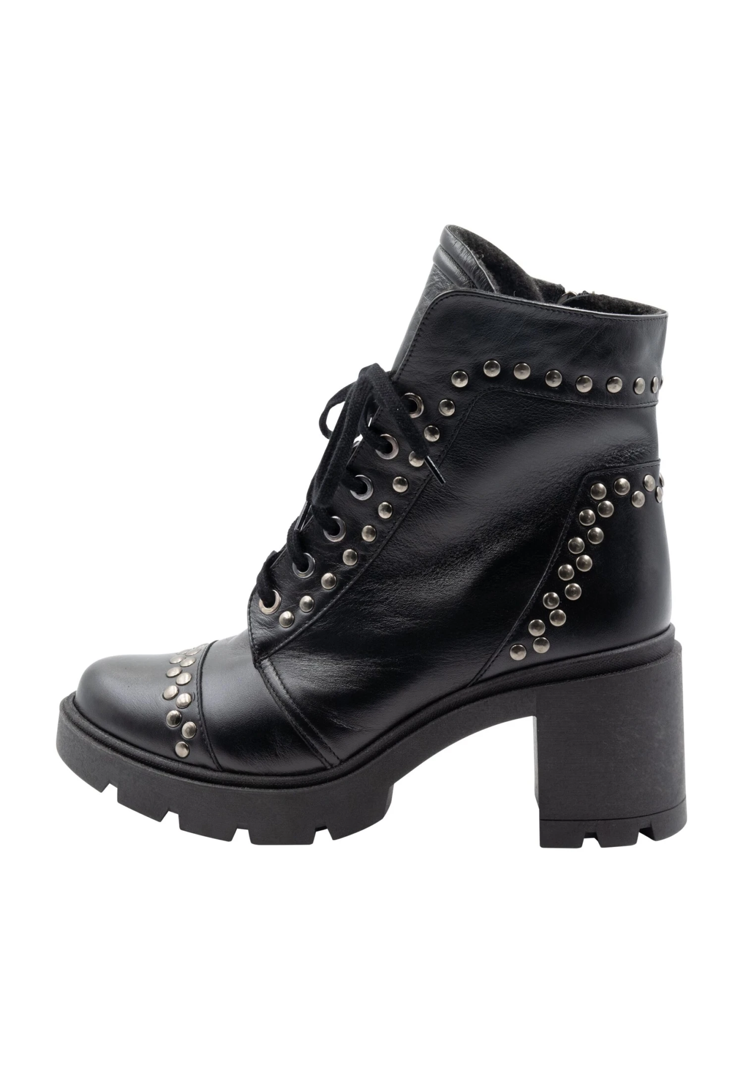 Dreimaster Mit Nieten - Veterboots - Schwarz 4 Dreimaster Mit Nieten - Veterboots - Schwarz - Afbeelding 2