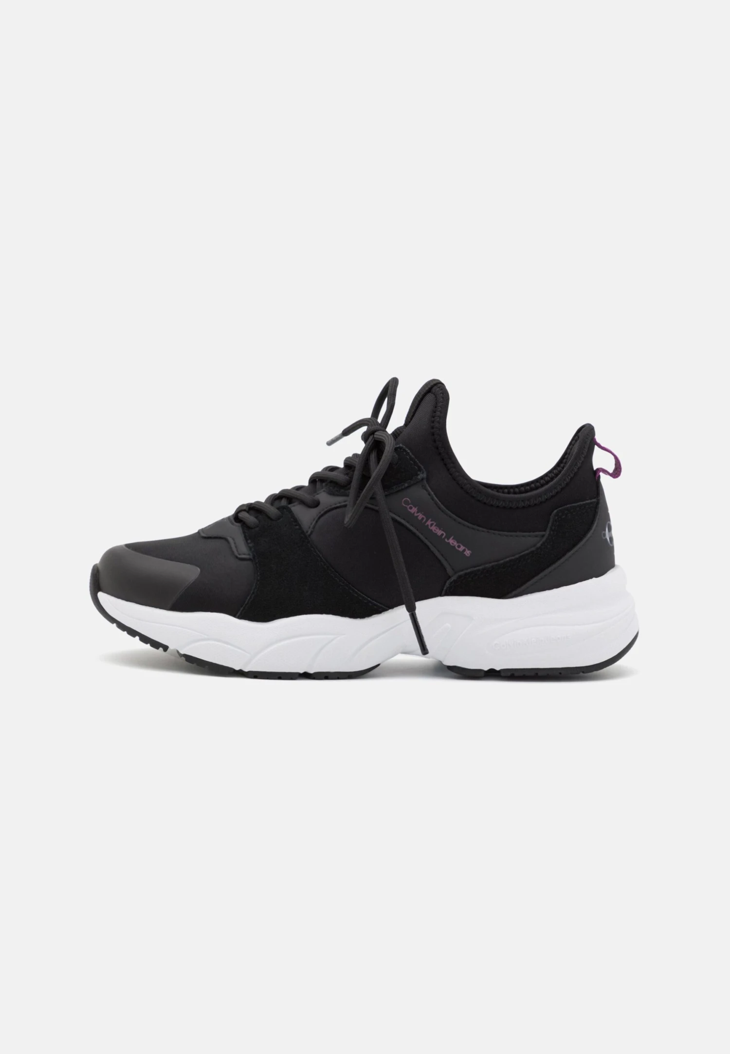 Calvin Klein Jeans Retro Tennis Sock- Sneakers Laag - Black/Amethyst 4 Calvin Klein Jeans Retro Tennis Sock- Sneakers Laag - Black/Amethyst - Afbeelding 2
